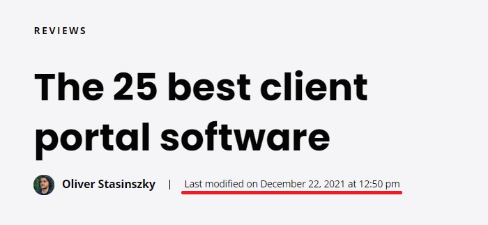 Внедрете дата на последното актуализиране