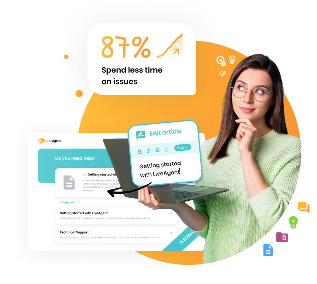 Софтуер за база от знания от LiveAgent