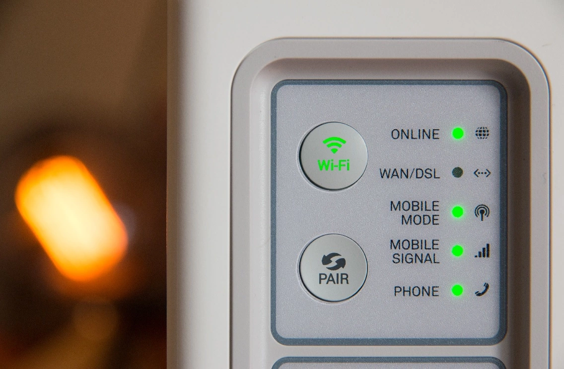 Близък план на маршрутизатор