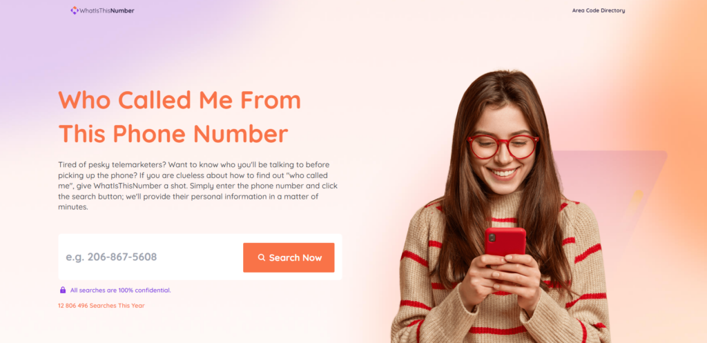 Начална страница на WhatIsThisNumber