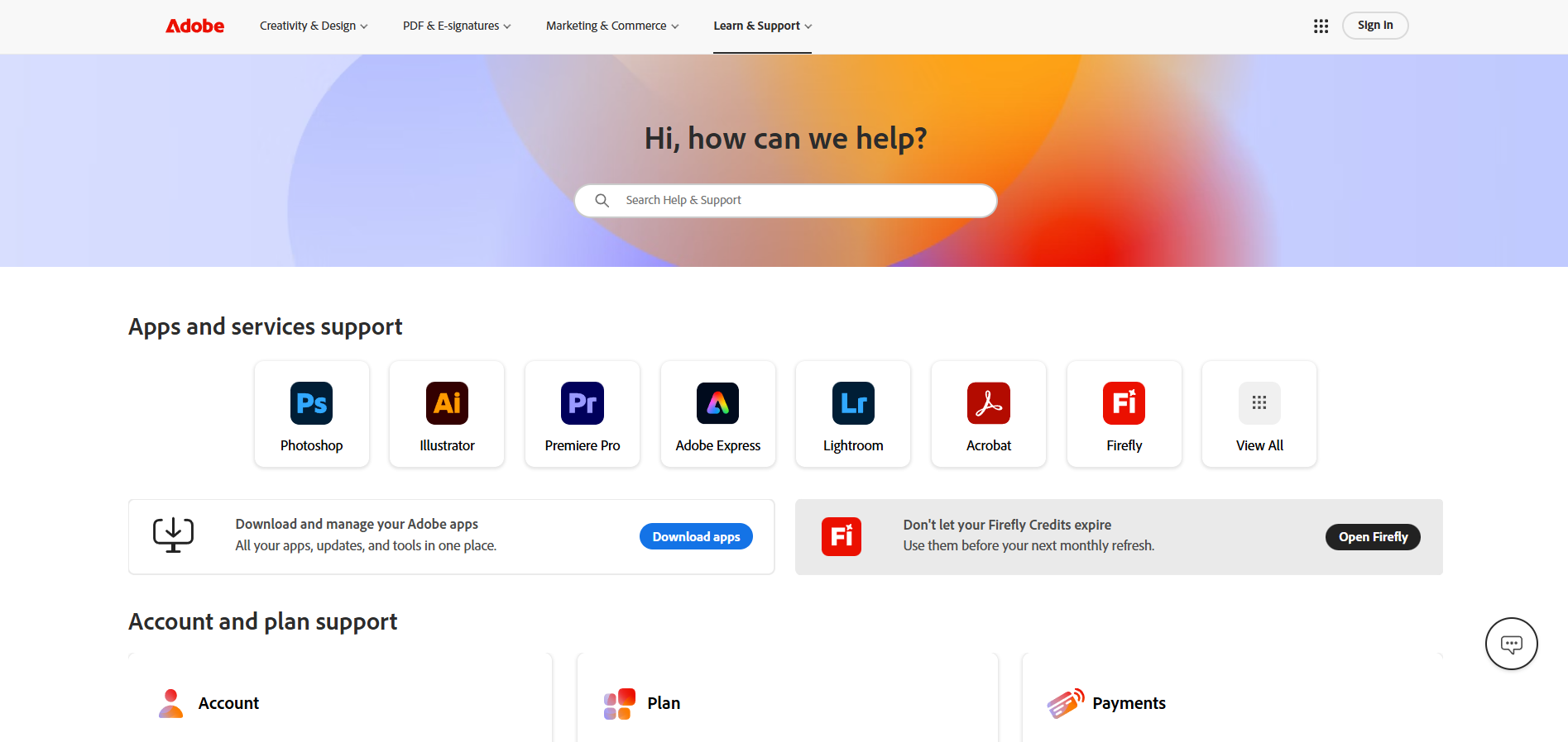 Adobe Help Desk Контакти