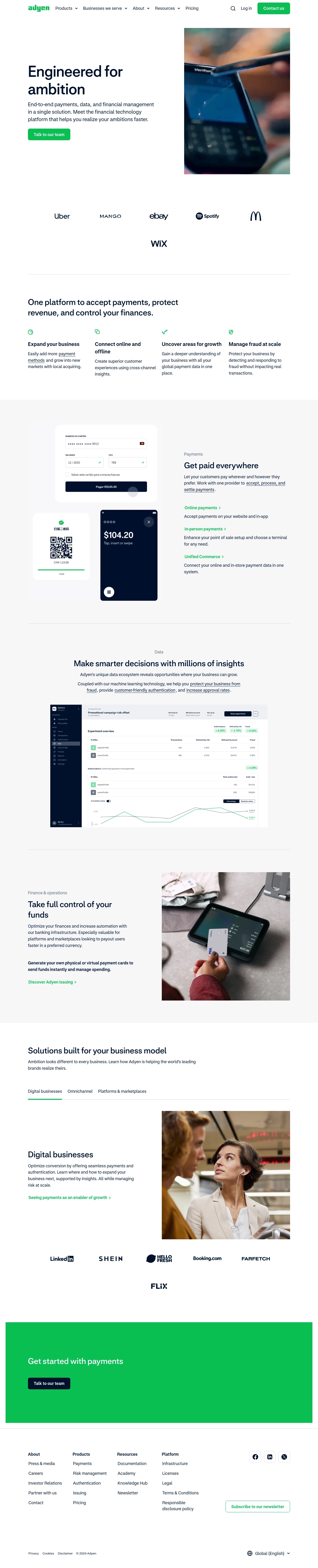 Контакти на помощния център на Adyen