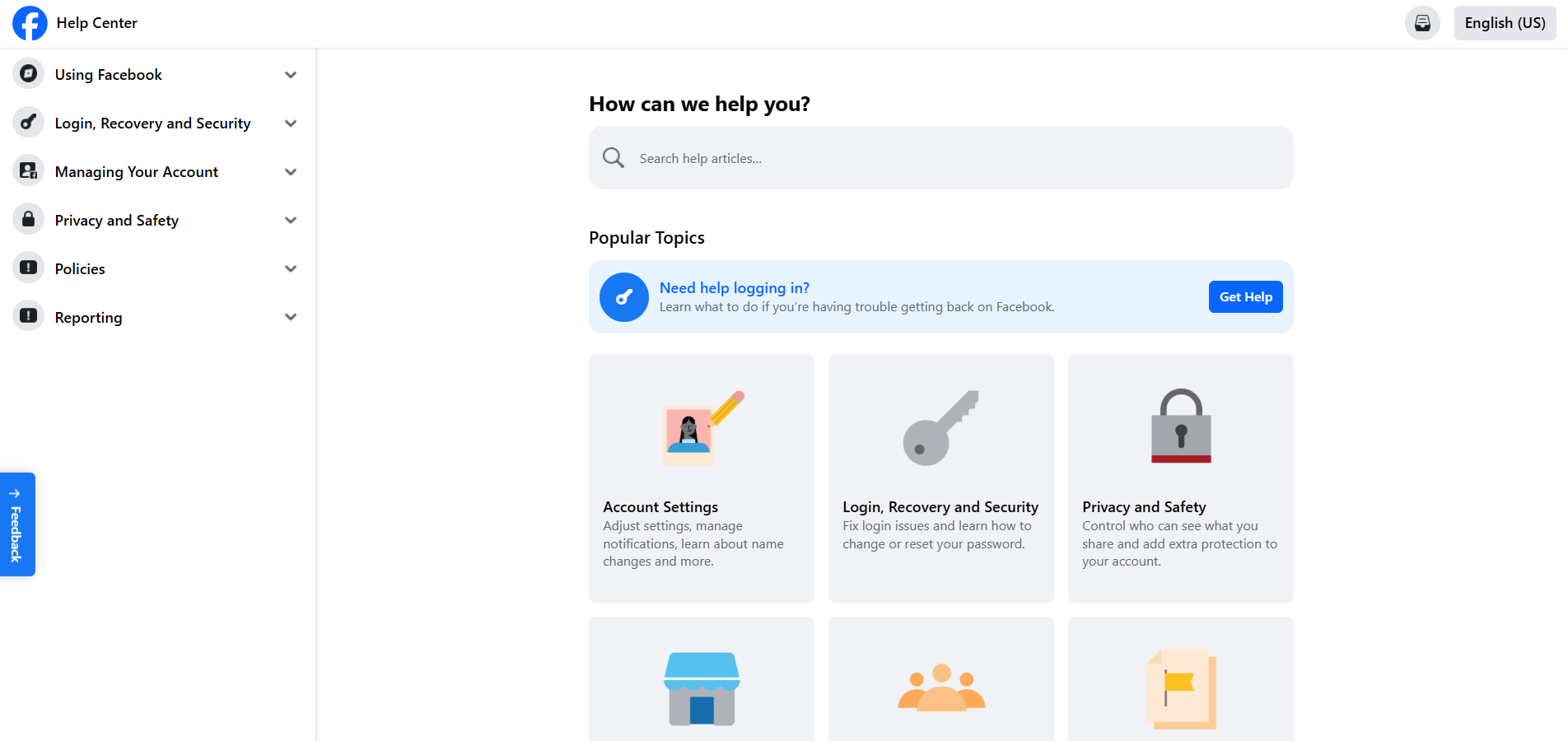 Facebook Help Desk Контакти