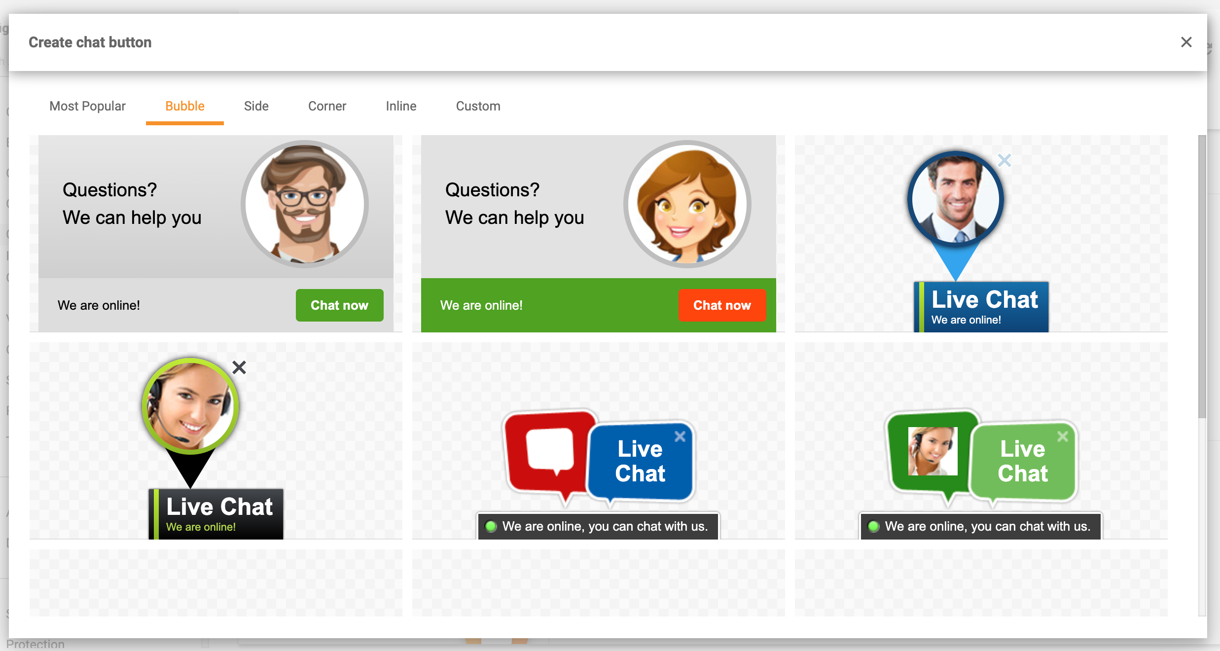 Балонни бутони за чат