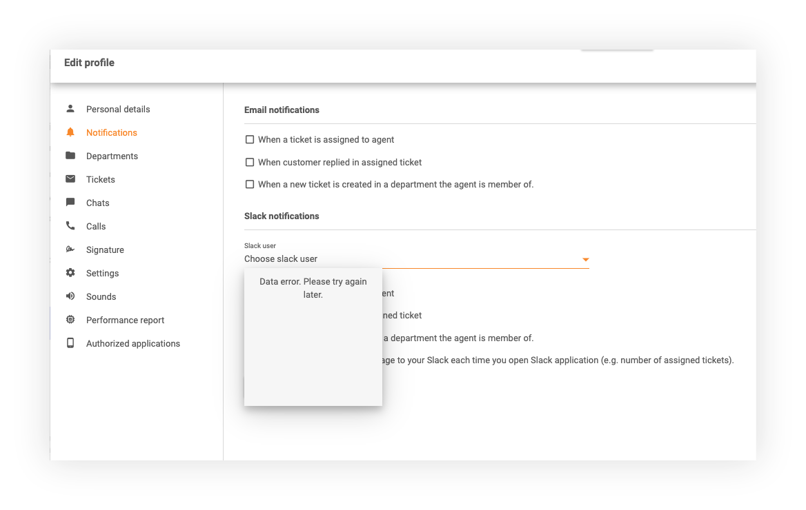 Slack известувания в LiveAgent