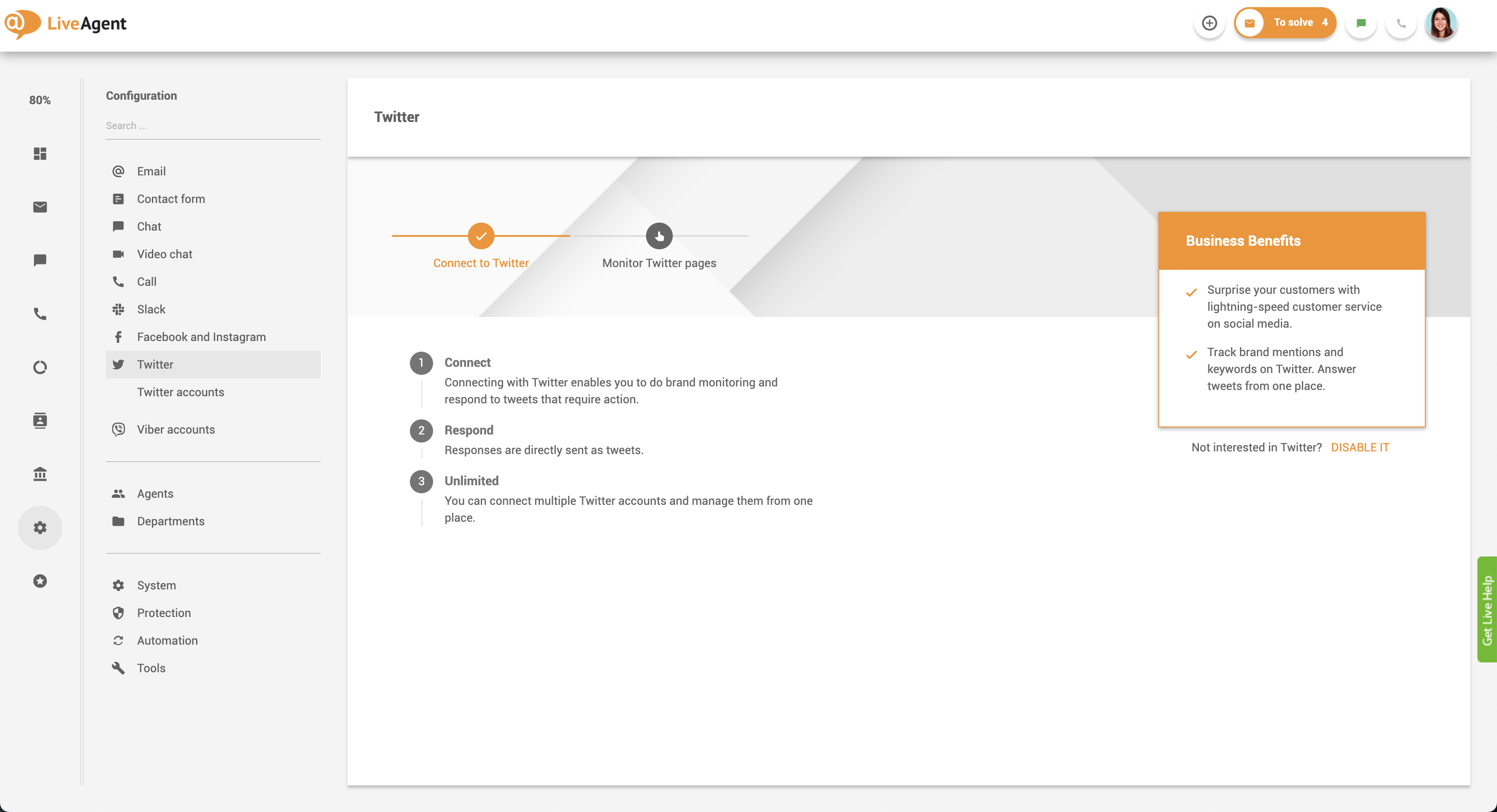 Свържете Twitter с универсален входящ