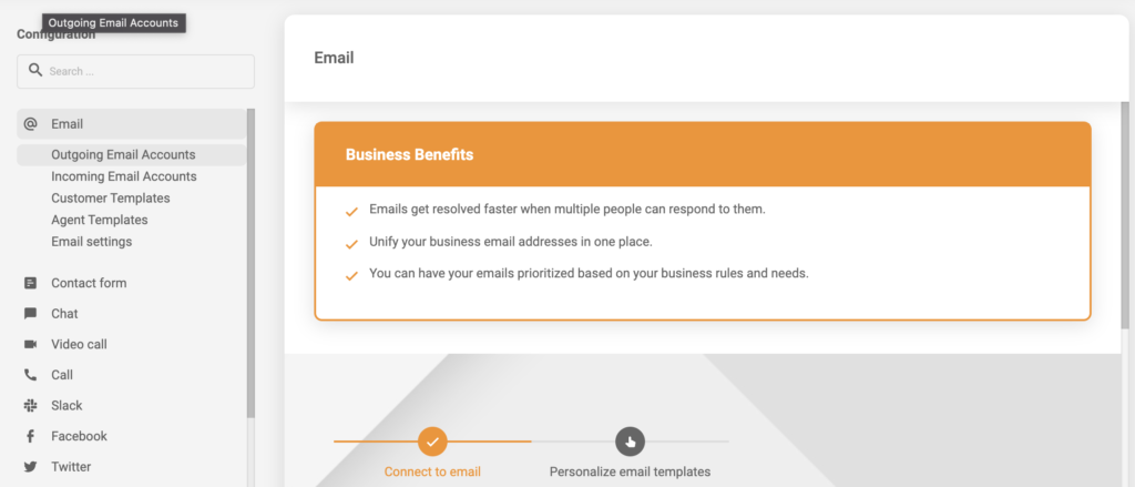 Email integration with LiveAgent