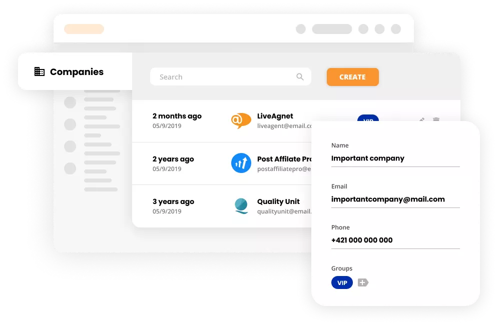 Макет на функцията за компании