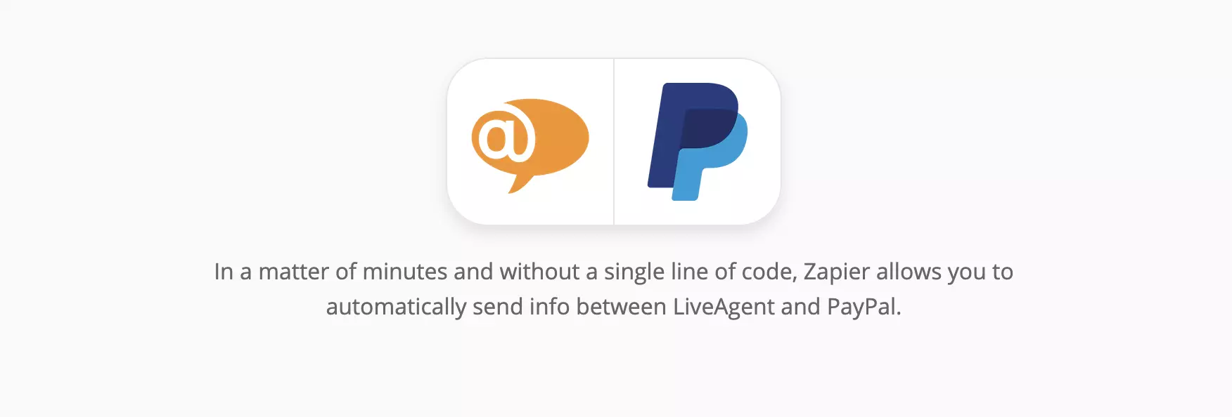 LiveAgent и PayPal интеграции страница в Zapier