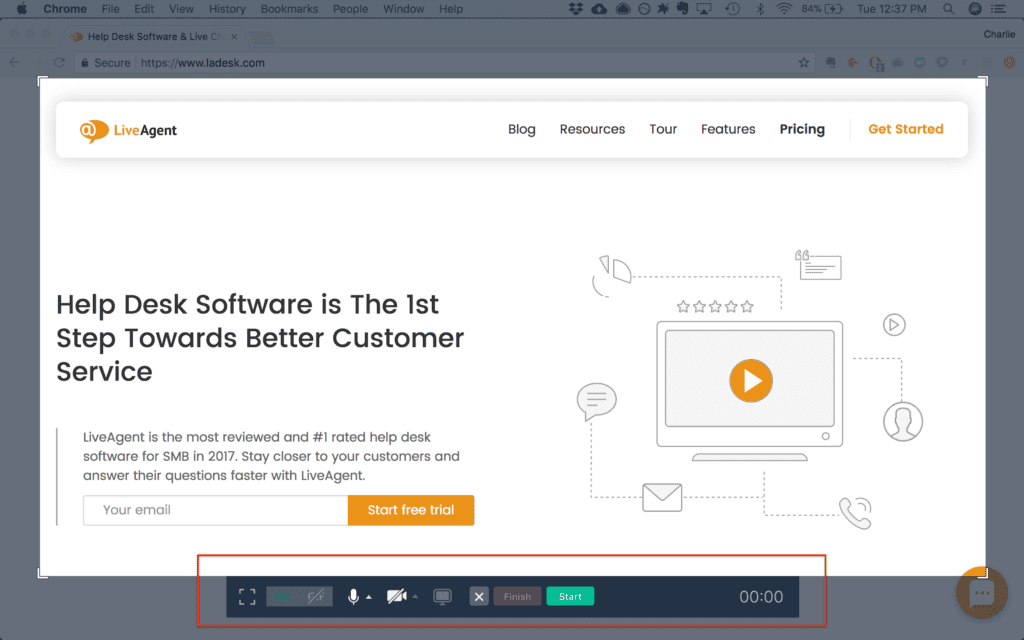CloudApp screen recording feature