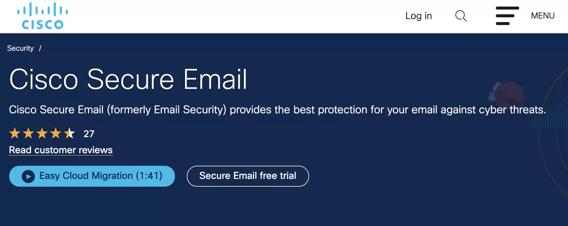 Уебсайт на Cisco Secure Email