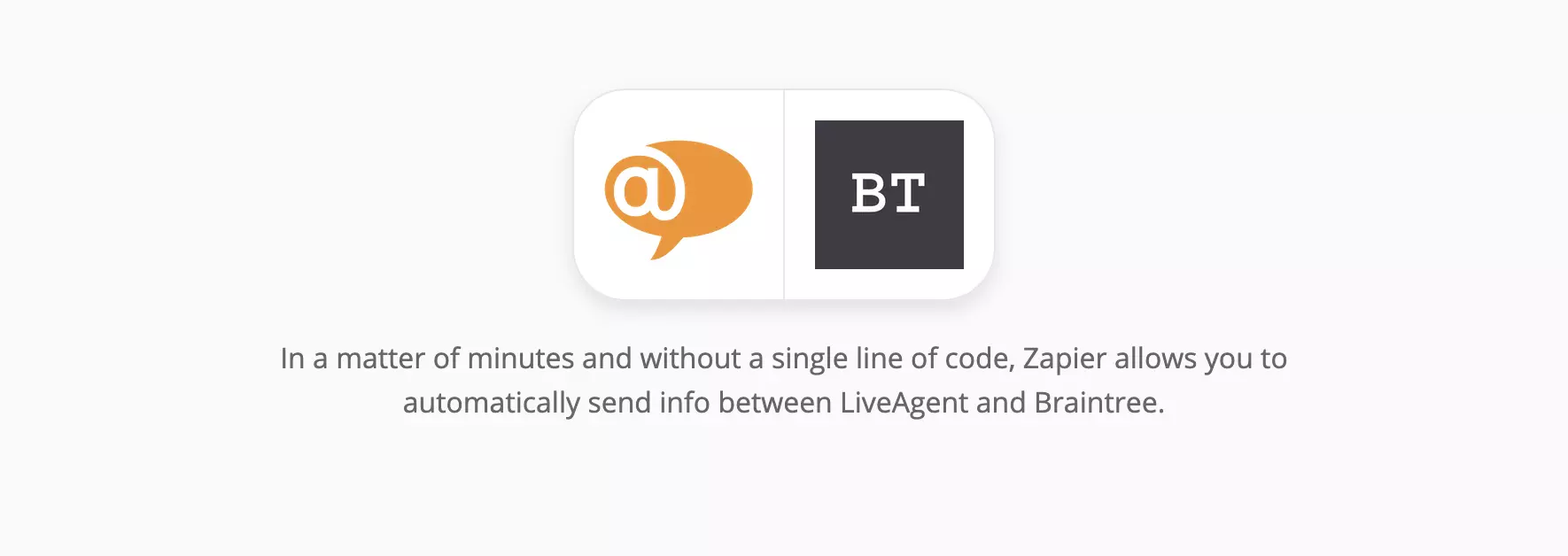 Страница на интеграция на LiveAgent и Braintree на Zapier