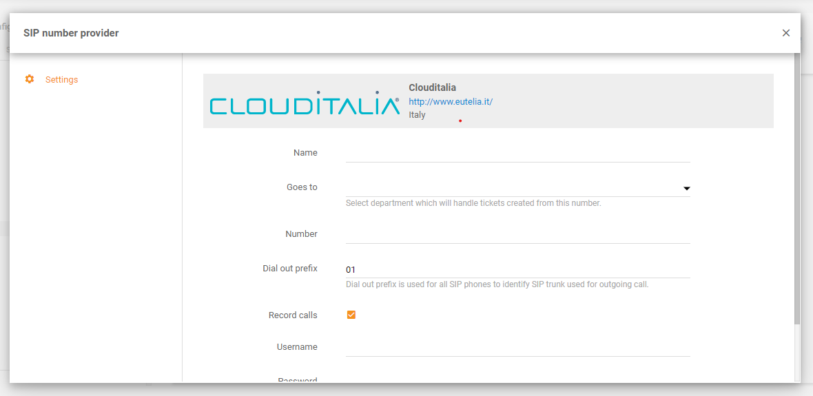 Интеграция на CloudItalia в LiveAgent