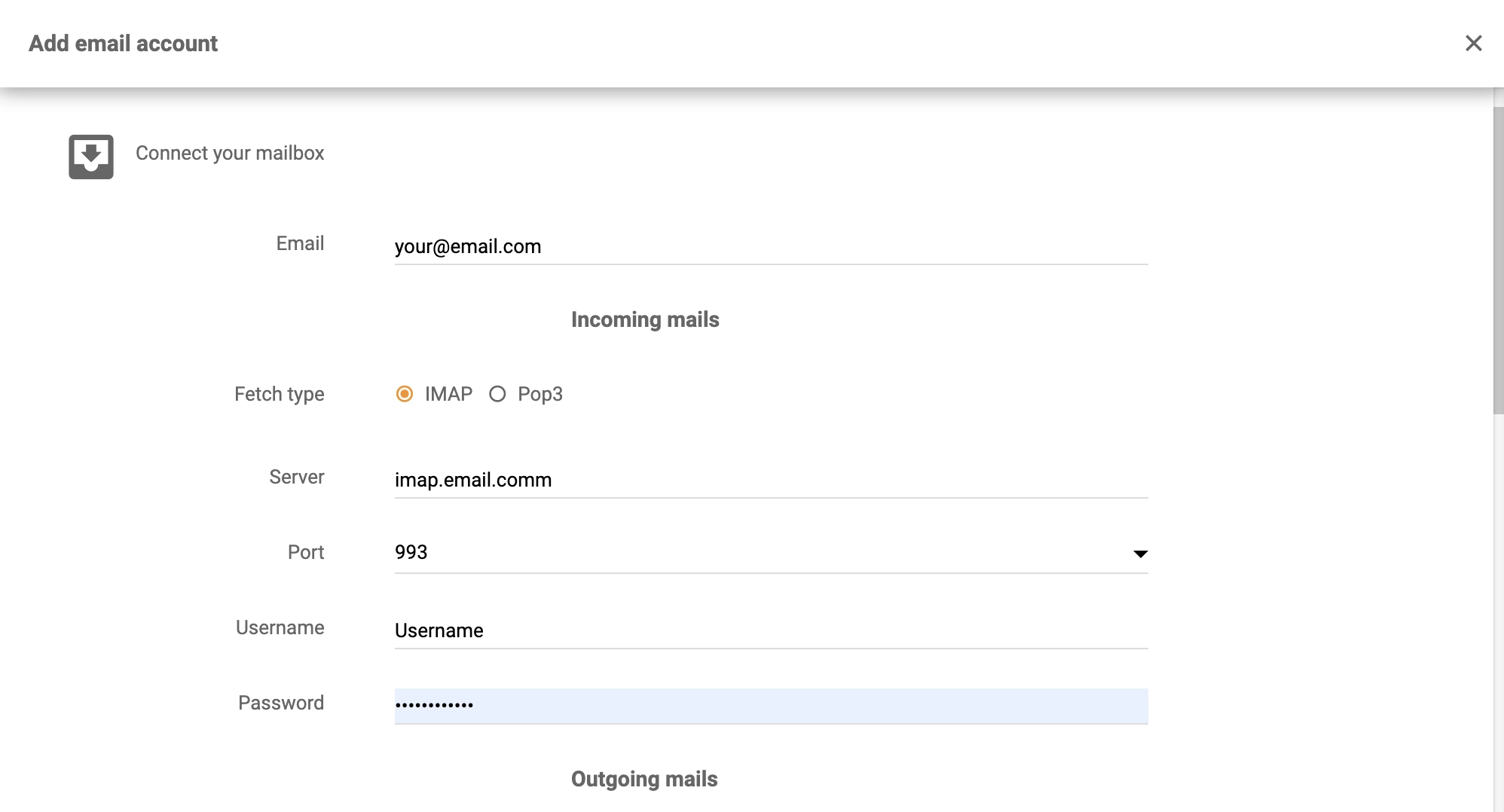 Попълнете детайлите