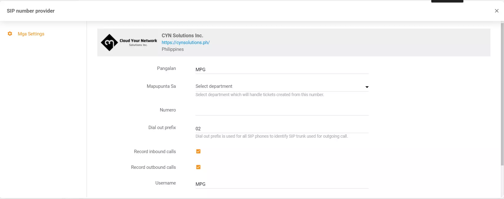 Данни за удостоверяване на CYN Solutions Inc