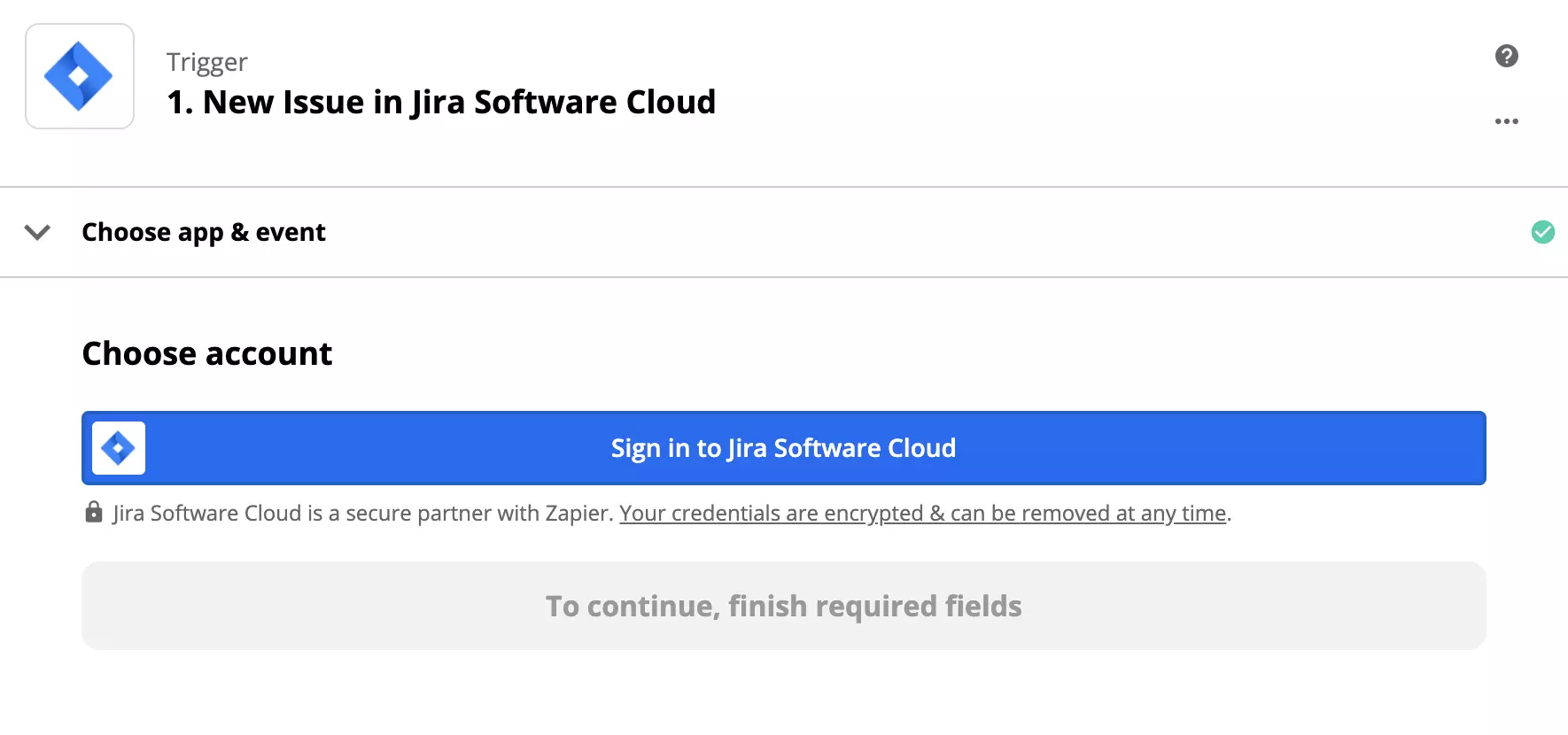 Настройка на тригер на Jira в Zapier