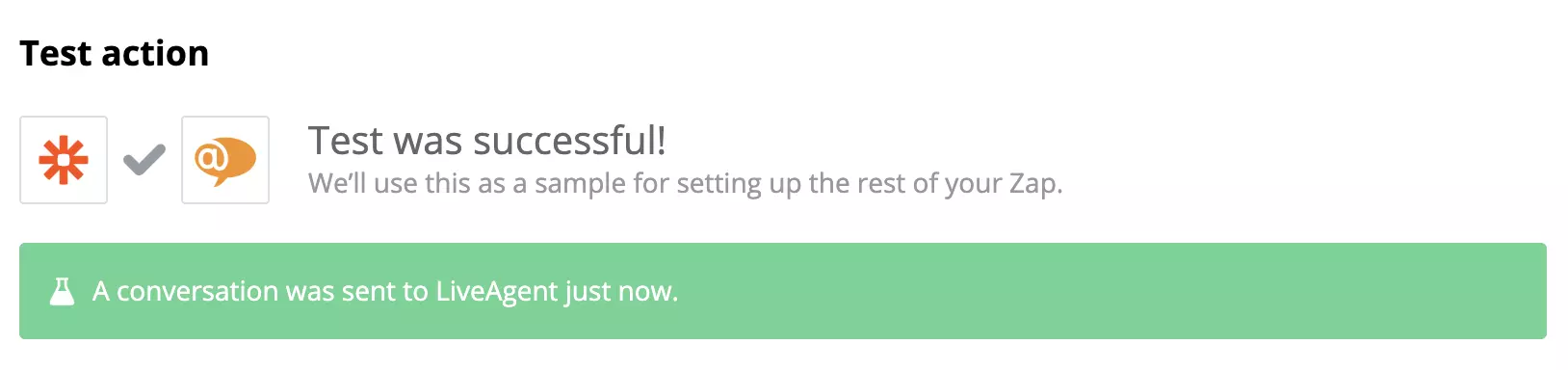 Тест на интеграцията на LiveAgent и Asana успешен