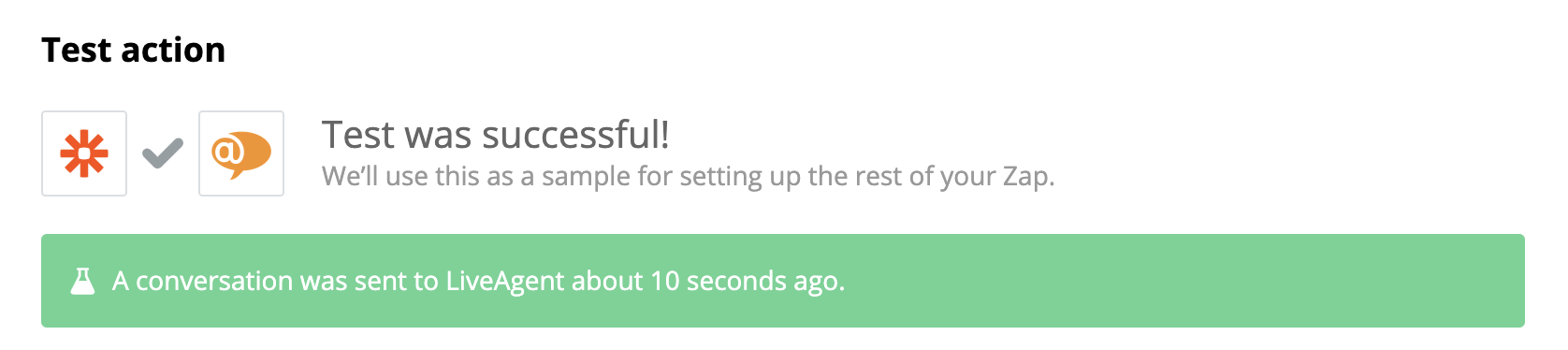 Успешен тест на интеграция на ShipStation и LiveAgent