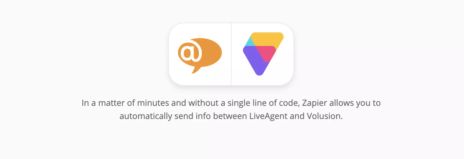 Интеграция на LiveAgent и Volusion на Zapier