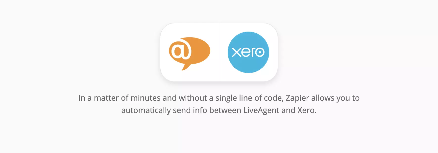 Страница за интеграция на Xero и LiveAgent на Zapier