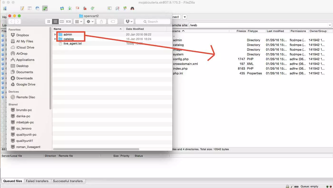 OpenCart LiveAgent интеграция - Качване на файлове
