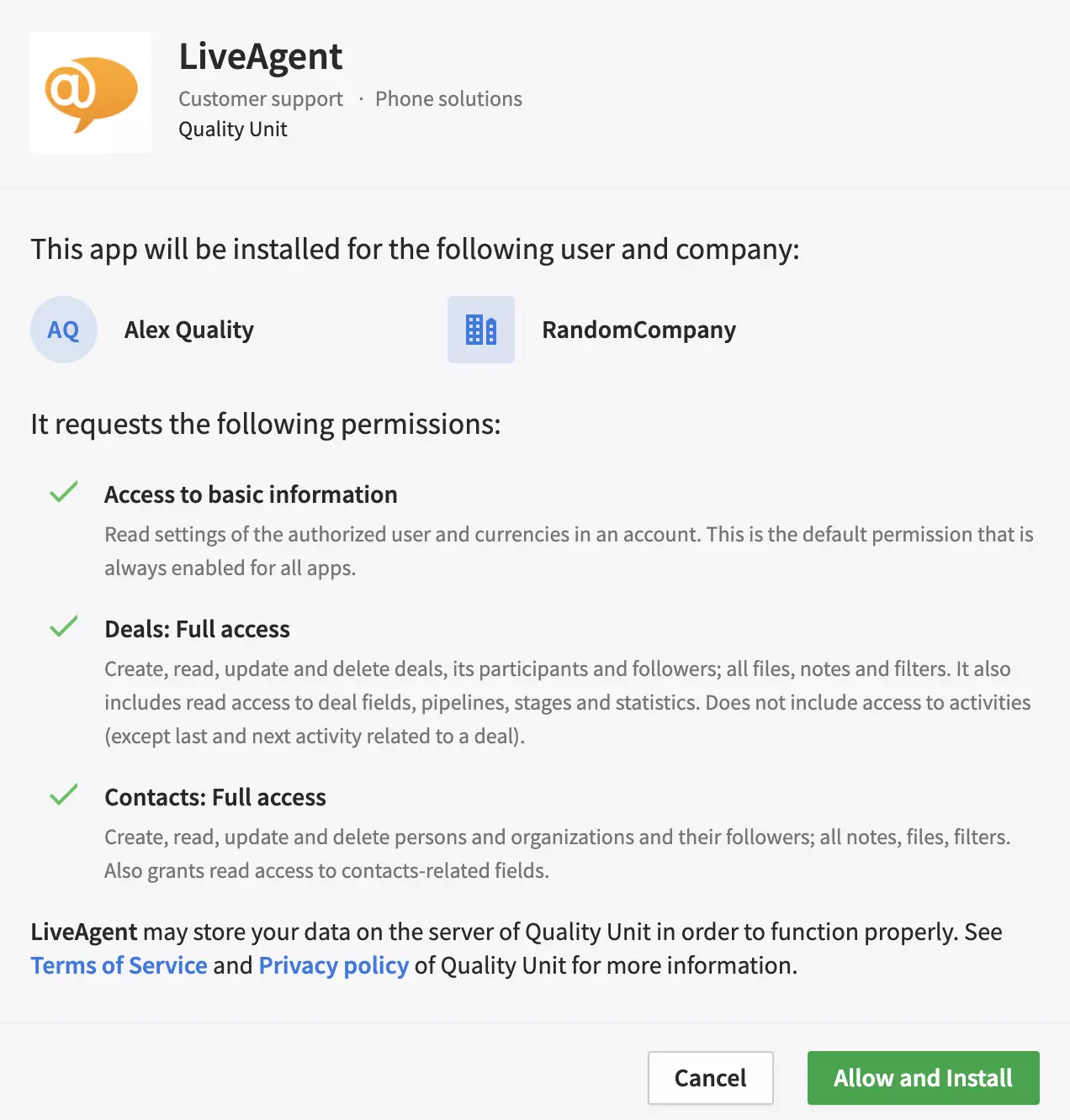 Инсталирайте плъгина на PipeDrive за LiveAgent