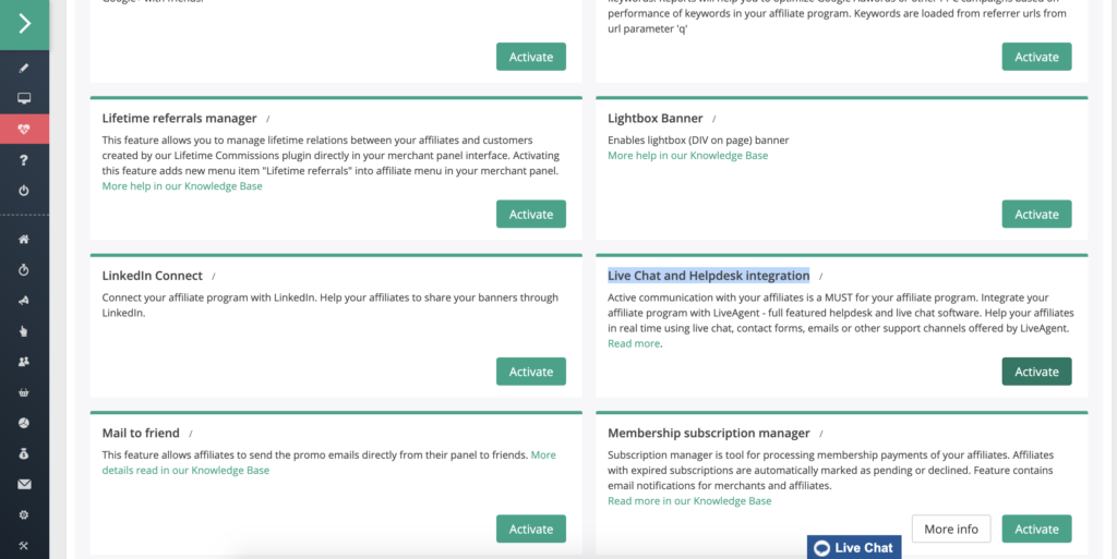 Списък на функциите с миграция на Helpdesk