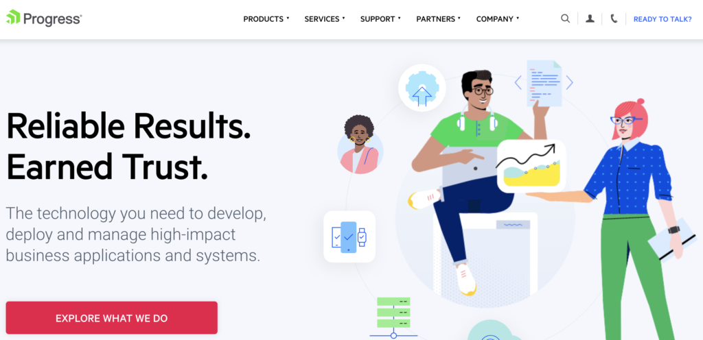 Progress IMail сървър начална страница с опция за изследване