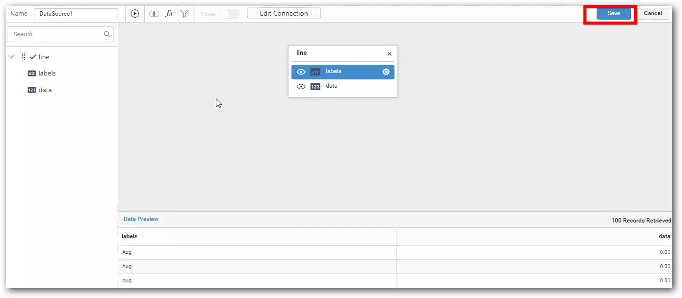 Bold BI Save data source