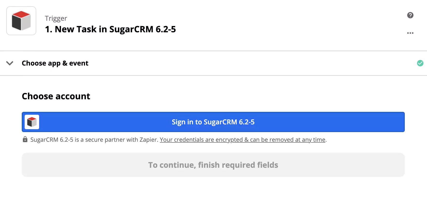 Настройка на SugarCRM тригер в интеграция на Zapier