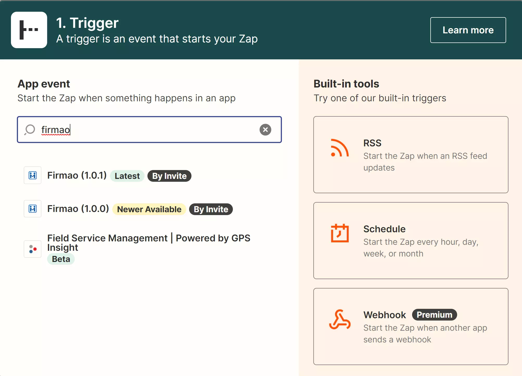 Намерете Firmao на Zapier