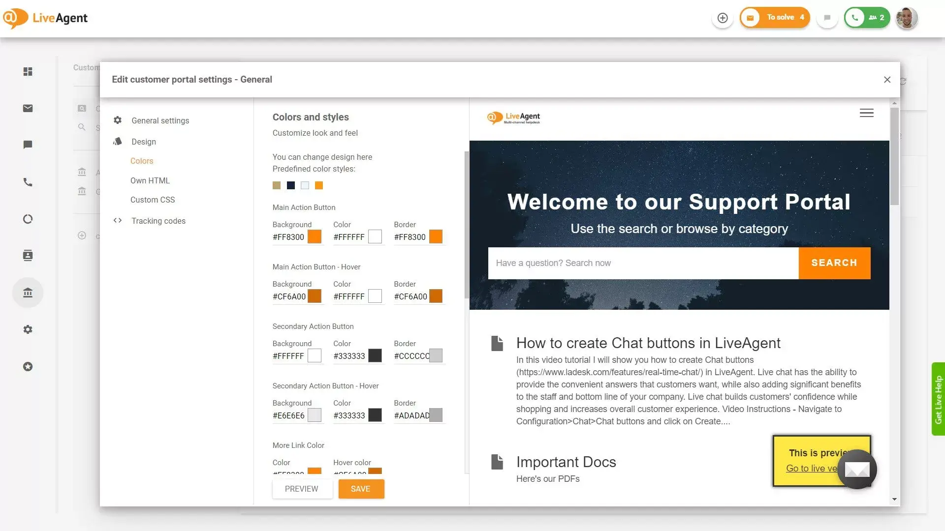 База от знания на LiveAgent