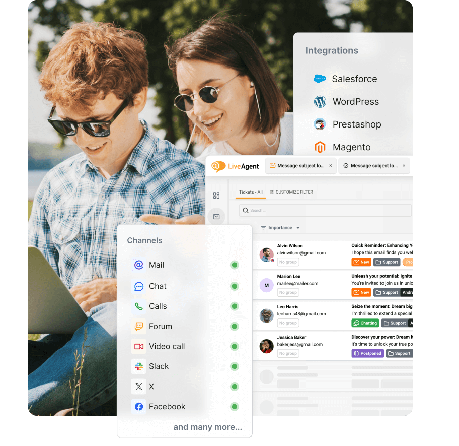 Всички канали за клиентско обслужване, обединени в LiveAgent