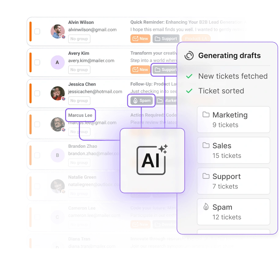 AI изготвя отговор на билет в LiveAgent