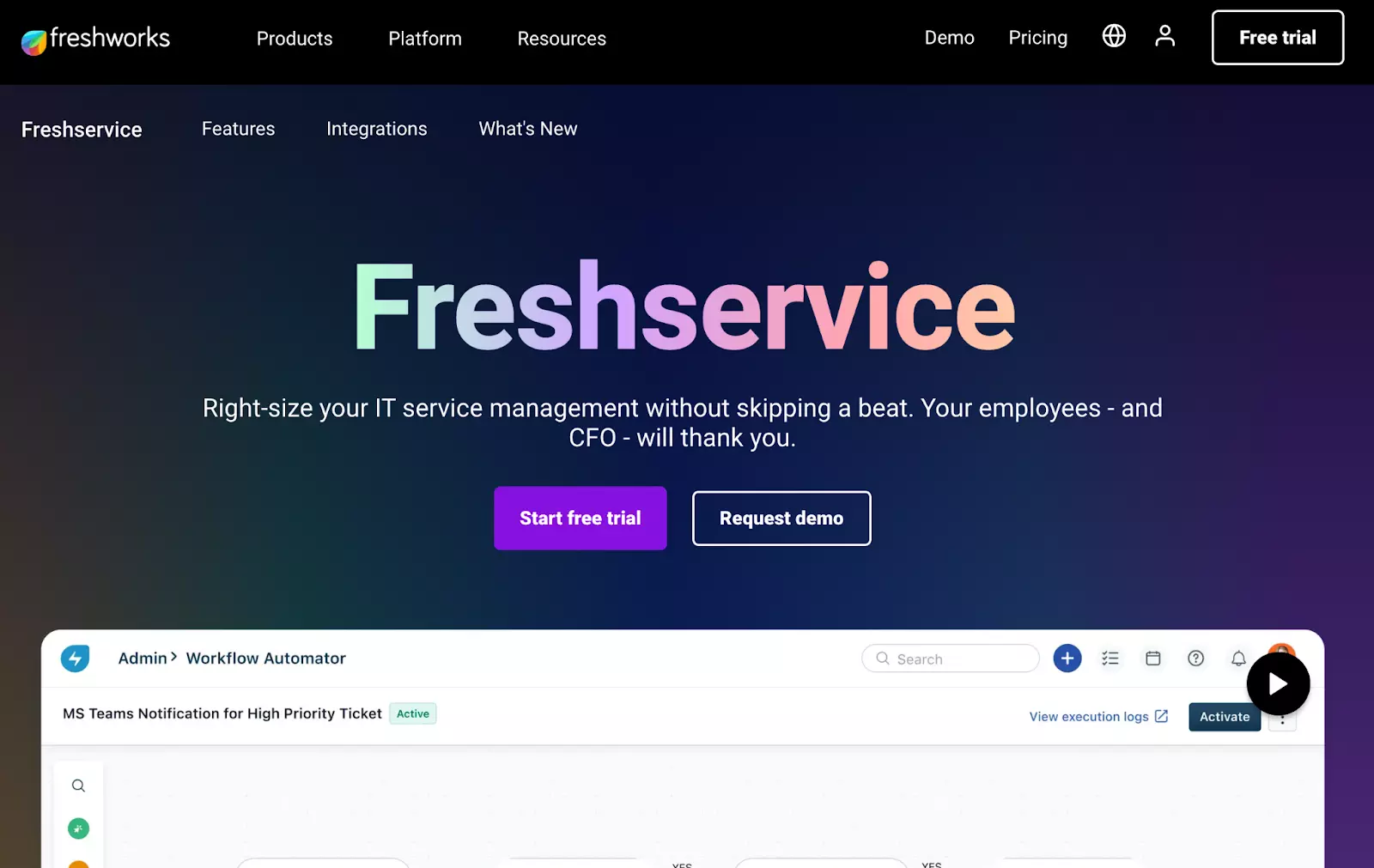 Freshservice начална страница - Алтернатива на Spiceworks за управление на вашите IT услуги