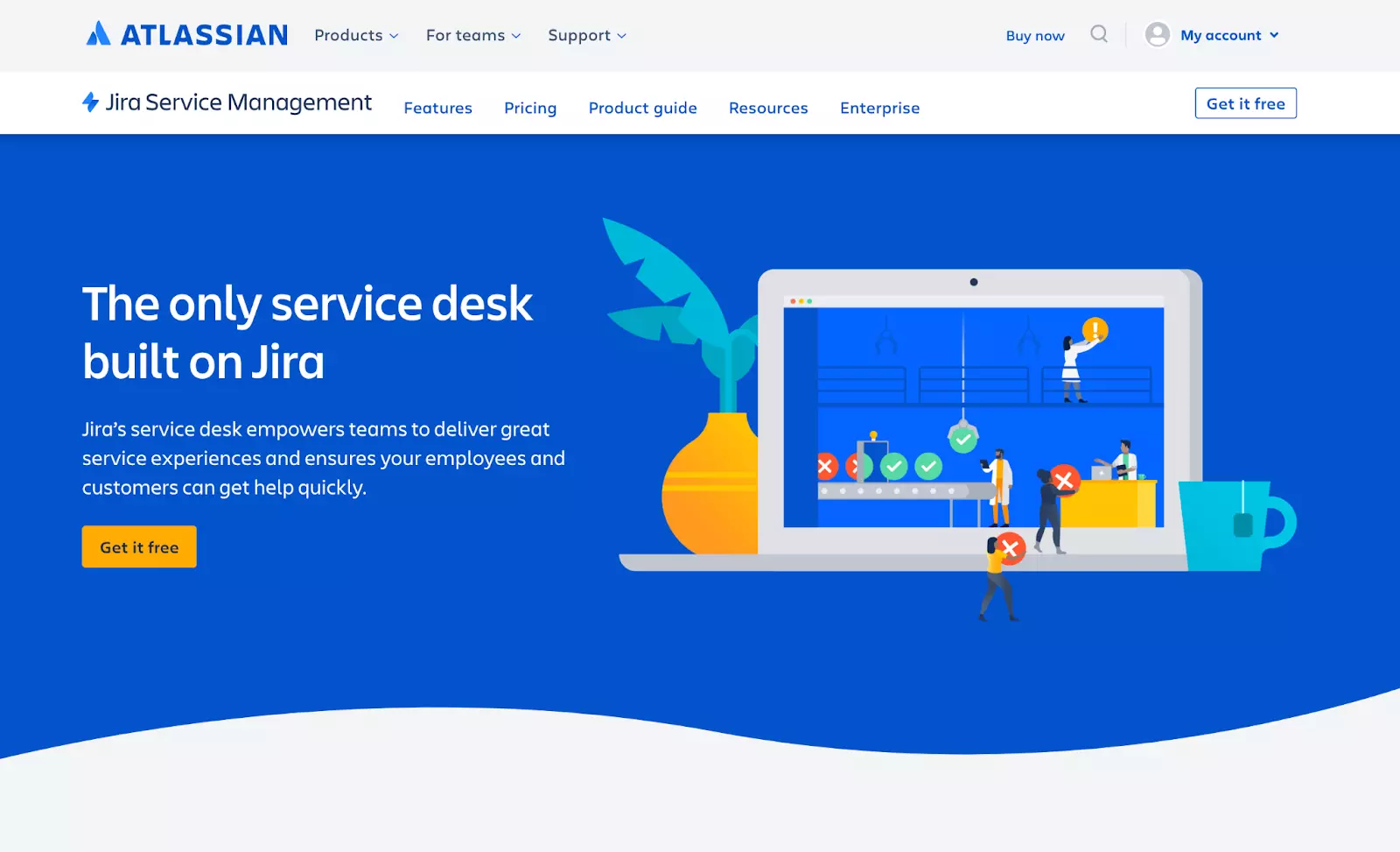 Начална страница на система за управление на билети Jira