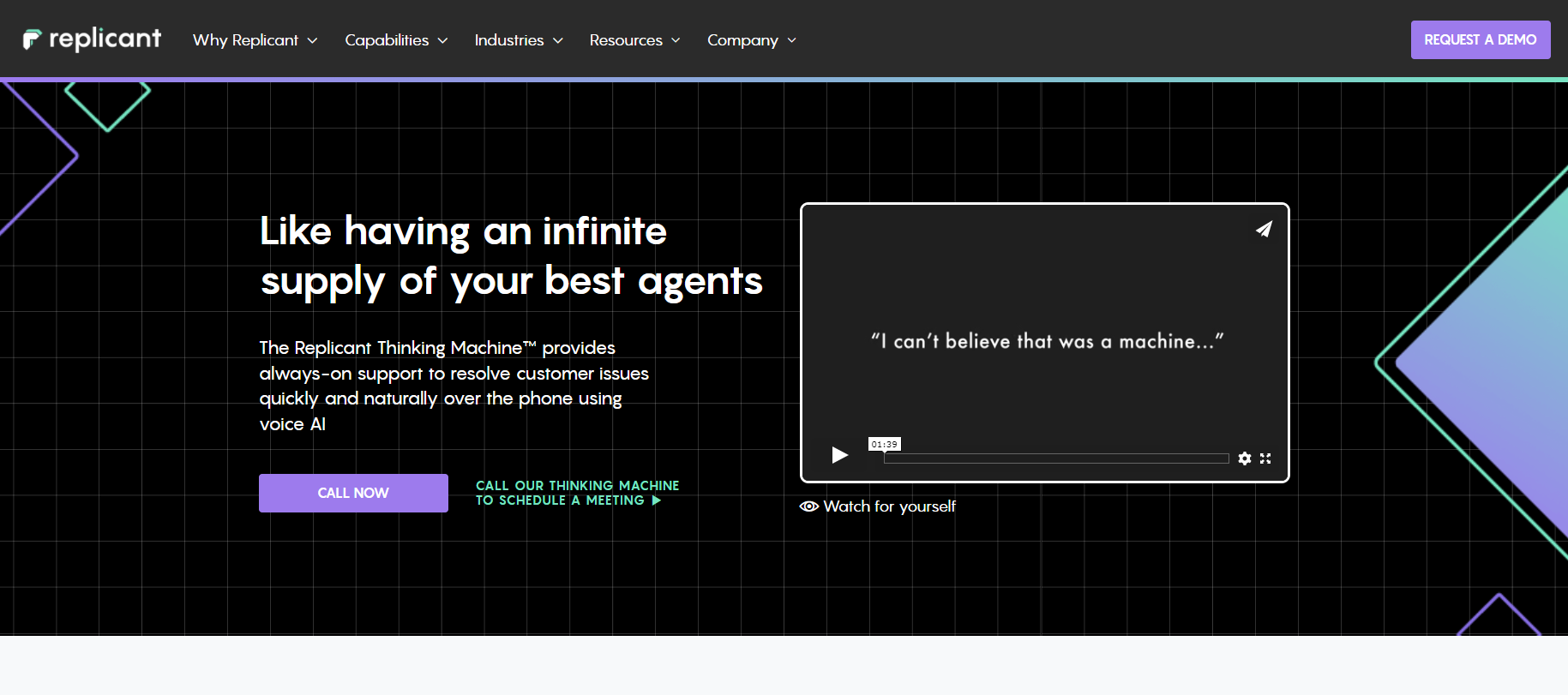 Начална страница на Replicant