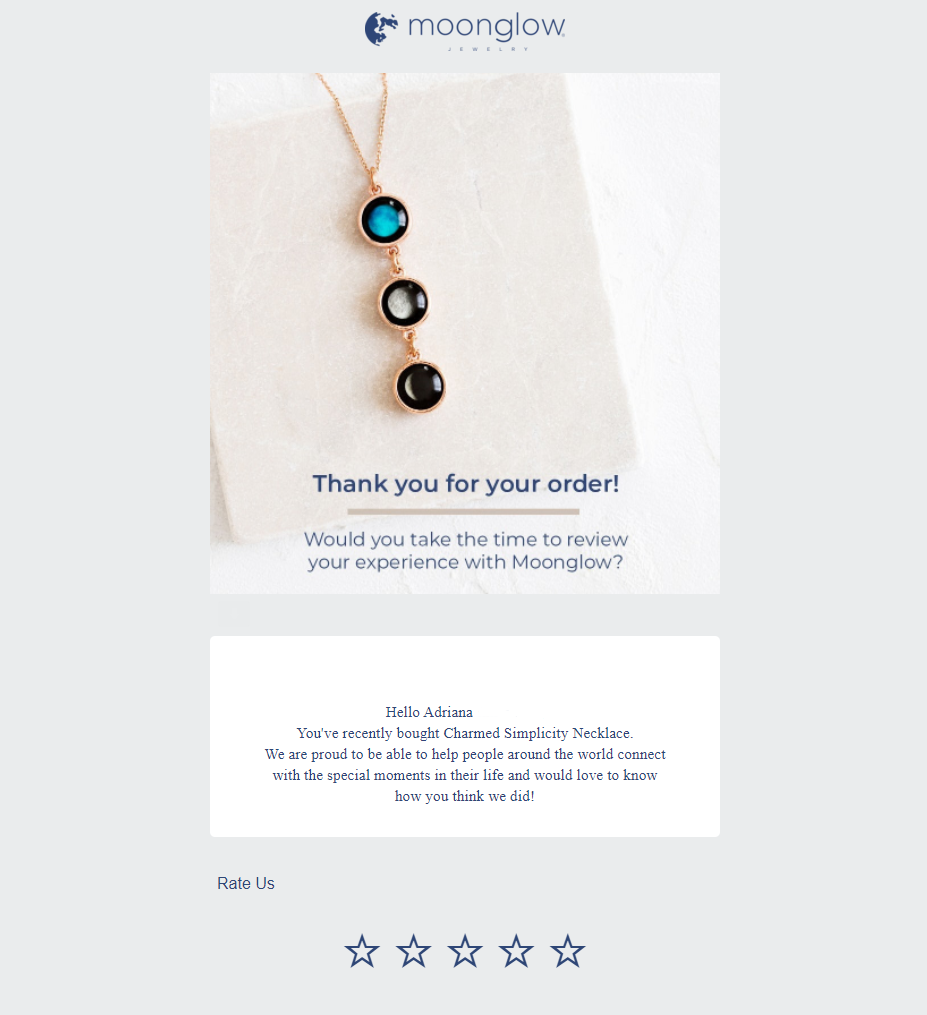 Имейл благодарност за вашата поръчка