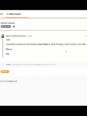 пример за шаблон на билет в LiveAgent
